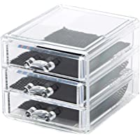 Compactor Organizador de joya. Con 3 cajones. Transparente- Fabricado en poliestireno- Tamaño 12.3 x 15 x 10.7 cm…